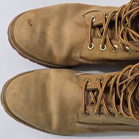 Timberland Classic Work Boots Mens 9.5 10061 Wheat 6 Inch Premium Nubuck - Picture 6 of 14